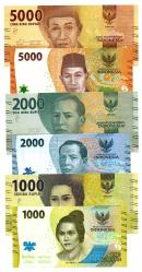 Endonezya Ülkesi 2022 Yılı 5000/2000/1000 - 5000/2000/1000 Rupiah Set ÇİL