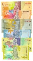 Endonezya Ülkesi 2022 Yılı 5000/2000/1000 - 5000/2000/1000 Rupiah Set ÇİL