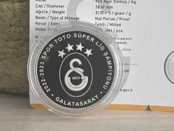 2023 - Galatasaray 23. Şampiyonluk  - Darphane Sertifikalı Gümüş Hatıra Para - Çil