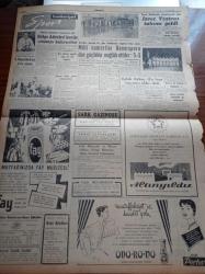Cumhuriyet Gazetesi - 6 Aralık 1957 - Yeni Tahdid Tasarıları Meclise Getirilmek Üzere - Hükümet Dün Bazı Tekel Maddelerine Zam Yaptı - Yurtdışına Döviz Kaçıran Bir Şebeke Daha Yakalandı - Mümtaz Tarhan Metro İşini Ele Alıyor - Kıbrıs'ta Dün 3 Türk Katledildi - Merhum Enver Paşa'nın Eşi Naciye Sultan'ın Cenazesi Bugün Kaldırılıyor - 20. Asırda Hakiki Bir Robenson - Seni Sevmek Kaderim Yazan Sinclair Levis Yazı Dizisi - Türk Hava Kurumu Kongresi Açıldı - Türk Milli Talebe Birliği 41. Yılını Kutladı - Burhan Felek - Türk Ekspres Bank - Princesse El Losyonu - Vatan Partisi Genel Başkanı Hikmet Kıvılcımlı Mahkemede - Milli Namzetler Tek Seçicisi Eşfak Aykaç En Fena Maçımız Oldu Dedi - Güreş Federasyonu Reisi Seyfi Cenab Berksoy İstifa Edecek - Manchester United Kızılyıldız Maçı - Yarın Beşiktaşla Karşılacak İsveç Vestras Takımı Geldi - Krem Pertev - Şark Gazinosu - Oryantal Dansöz İnci Birol