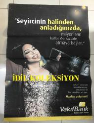 TÜRKAN ŞORAY AFİŞİ / POSTERİ - BÜYÜK BOY - ORİJİNAL - 148 X 104 cm EBADINDA - Original Turkish Big Size Poster - TÜRKAN ŞORAY'I KONU EDEN FİLMİN GÖRSELİ İLE VAKIFBANK REKLAMI.