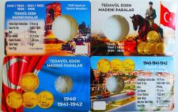 Harf Devrimi Öncesi 5 Kuruş--1940-41-42 10 Para Kapama ((Folder)) 2 Adet..