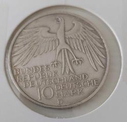 1972-D DEUTSCHLAND (ALMANYA) MÜNİH YAZ OLİMPİYATLARI ORİJİNAL 10 MARK GÜMÜŞ HATIRA PARASI ÇOK ÇOK TEMİZ 2RAA1T1 ÇOK NADİR