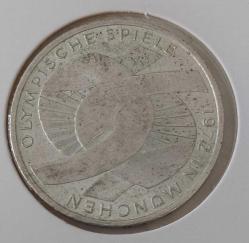 1972-J DEUTSCHLAND (ALMANYA) MÜNİH YAZ OLİMPİYATLARI ORİJİNAL 10 MARK GÜMÜŞ HATIRA PARASI ÇOK ÇOK TEMİZ 3DEU1R ÇOK NADİR