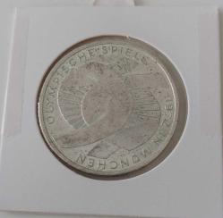 1972-J DEUTSCHLAND (ALMANYA) MÜNİH YAZ OLİMPİYATLARI ORİJİNAL 10 MARK GÜMÜŞ HATIRA PARASI ÇOK ÇOK TEMİZ 3DEU1R ÇOK NADİR