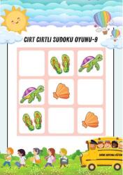 Çocuklar İçin Sudoku Kitabı (Cırt Cırtlı) 4-12 Yaş İçindir.