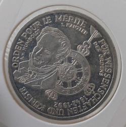 1992-D ALMANYA ( DEUTSCHLAND) LİYAKAT NİŞANI POUR-LE-MERİTE ORİJİNAL 10 MARK GÜMÜŞ HATIRA PARASI ÇİLALTI 1RAA1R1 ÇOK NADİR