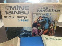 Emine ışınsu 5 kitap- küçük dünya, azap toprakları, sancı, canbaz, hacı Bektaşi veli