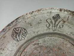 Antika Osmanlı Kalem İşçilikli Dövme Bakır Lenger