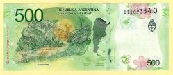 ARJANTİN Argentina 500 Pesos P 365 2016 2020 UNC (16 010) ÇİL
