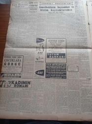 Cumhuriyet Gazetesi - 6 Ocak 1953 - Kuzey Atlantik Paktı Ordusunun Durumu - Yağ Fabrikası Dün Çalışmağa Başladı - İller Bankası Genel Müdürü Nafiz Ergeneli - Sünger Avcıları Arasından Geliyorum Gemi Mezarlığında Yazan Yaşar Kemal Yazı Dizisi - Churchill Amerika'ya Vardı - Reha Oğuz Türkkan - 3 Kadının Romanı Yazan Peride Celal Yazı Dizisi - Fransa'da Rene Mayer Başbakan Olmayı Kabul Ediyor - Karikatürist Ramiz Gökçe Vefat Etti -İsrailde Atatürk Ormanı Kuruldu - Gece Gelen Ses Yazan Hamdi Varoğlu - Sümer Sineması - Meşhur Desportos Takımı Mayıs'ta Şehrimize Gelecek - Beşiktaş Adalet Maçı Bugün Yapılıyor - Doğum Yıldönümü Münasebetiyle Pakistan Kurucusu Mehmet Ali Cinnah - Gripin - Kadınlar Celladı Yazı Dizisi - Hikaye Ekmek Yazan Reşad Enis - Ramizin Karikatürleri - Steyr Servis İstasyonu - Radyolin Diş Macunu - Çapamarka - Lüks Vejetalin Koko Yağı - Nefis Arı Bisküvileri