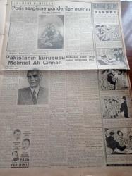 Cumhuriyet Gazetesi - 6 Ocak 1953 - Kuzey Atlantik Paktı Ordusunun Durumu - Yağ Fabrikası Dün Çalışmağa Başladı - İller Bankası Genel Müdürü Nafiz Ergeneli - Sünger Avcıları Arasından Geliyorum Gemi Mezarlığında Yazan Yaşar Kemal Yazı Dizisi - Churchill Amerika'ya Vardı - Reha Oğuz Türkkan - 3 Kadının Romanı Yazan Peride Celal Yazı Dizisi - Fransa'da Rene Mayer Başbakan Olmayı Kabul Ediyor - Karikatürist Ramiz Gökçe Vefat Etti -İsrailde Atatürk Ormanı Kuruldu - Gece Gelen Ses Yazan Hamdi Varoğlu - Sümer Sineması - Meşhur Desportos Takımı Mayıs'ta Şehrimize Gelecek - Beşiktaş Adalet Maçı Bugün Yapılıyor - Doğum Yıldönümü Münasebetiyle Pakistan Kurucusu Mehmet Ali Cinnah - Gripin - Kadınlar Celladı Yazı Dizisi - Hikaye Ekmek Yazan Reşad Enis - Ramizin Karikatürleri - Steyr Servis İstasyonu - Radyolin Diş Macunu - Çapamarka - Lüks Vejetalin Koko Yağı - Nefis Arı Bisküvileri