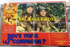 ORİJİNAL BEZ SİNEMA AFİŞ - MÜKAFAT, (Dov'è finita la 7ª compagnia? - Mais où est donc passée la 7ème compagnie) 1973, BEZ FİLM AFİŞİ / POSTERİ - BÜYÜK BOY - ORİJİNAL - 64 X 46 cm EBADINDA - Original Turkish Big Size Movie Poster - Robert Lamoureux,  Robert Lamoureux, Jean Lefèvre, Pierre Mondy, Aldo Maccione, Pierre Tornade, Jacques Marin, Paul Bisciglia, Robert Dalban, Alain Doutey, Magali Vendeuil, Marcelle Ranson-Hervé, Erik Colin, Robert Lamoureux, Florence Blot, Konrad von Bork, Michel Duchezeau, Jean-Claude Houdinière, Corinne Lahaye, Rudy Lenoir, Paul Mercey