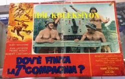 ORİJİNAL BEZ SİNEMA AFİŞ - MÜKAFAT, (Dov'è finita la 7ª compagnia? - Mais où est donc passée la 7ème compagnie) 1973, BEZ FİLM AFİŞİ / POSTERİ - BÜYÜK BOY - ORİJİNAL - 64 X 46 cm EBADINDA - Original Turkish Big Size Movie Poster - Robert Lamoureux,  Robert Lamoureux, Jean Lefèvre, Pierre Mondy, Aldo Maccione, Pierre Tornade, Jacques Marin, Paul Bisciglia, Robert Dalban, Alain Doutey, Magali Vendeuil, Marcelle Ranson-Hervé, Erik Colin, Robert Lamoureux, Florence Blot, Konrad von Bork, Michel Duchezeau, Jean-Claude Houdinière, Corinne Lahaye, Rudy Lenoir, Paul Mercey