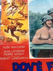 ORİJİNAL BEZ SİNEMA AFİŞ - MÜKAFAT, (Dov'è finita la 7ª compagnia? - Mais où est donc passée la 7ème compagnie) 1973, BEZ FİLM AFİŞİ / POSTERİ - BÜYÜK BOY - ORİJİNAL - 64 X 46 cm EBADINDA - Original Turkish Big Size Movie Poster - Robert Lamoureux,  Robert Lamoureux, Jean Lefèvre, Pierre Mondy, Aldo Maccione, Pierre Tornade, Jacques Marin, Paul Bisciglia, Robert Dalban, Alain Doutey, Magali Vendeuil, Marcelle Ranson-Hervé, Erik Colin, Robert Lamoureux, Florence Blot, Konrad von Bork, Michel Duchezeau, Jean-Claude Houdinière, Corinne Lahaye, Rudy Lenoir, Paul Mercey