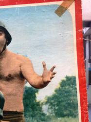 ORİJİNAL BEZ SİNEMA AFİŞ - MÜKAFAT, (Dov'è finita la 7ª compagnia? - Mais où est donc passée la 7ème compagnie) 1973, BEZ FİLM AFİŞİ / POSTERİ - BÜYÜK BOY - ORİJİNAL - 64 X 46 cm EBADINDA - Original Turkish Big Size Movie Poster - Robert Lamoureux,  Robert Lamoureux, Jean Lefèvre, Pierre Mondy, Aldo Maccione, Pierre Tornade, Jacques Marin, Paul Bisciglia, Robert Dalban, Alain Doutey, Magali Vendeuil, Marcelle Ranson-Hervé, Erik Colin, Robert Lamoureux, Florence Blot, Konrad von Bork, Michel Duchezeau, Jean-Claude Houdinière, Corinne Lahaye, Rudy Lenoir, Paul Mercey