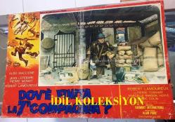 ORİJİNAL BEZ SİNEMA AFİŞ - MÜKAFAT, (Dov'è finita la 7ª compagnia? - Mais où est donc passée la 7ème compagnie) 1973, BEZ FİLM AFİŞİ / POSTERİ - BÜYÜK BOY - ORİJİNAL - 64 X 46 cm EBADINDA - Original Turkish Big Size Movie Poster - Robert Lamoureux,  Robert Lamoureux, Jean Lefèvre, Pierre Mondy, Aldo Maccione, Pierre Tornade, Jacques Marin, Paul Bisciglia, Robert Dalban, Alain Doutey, Magali Vendeuil, Marcelle Ranson-Hervé, Erik Colin, Robert Lamoureux, Florence Blot, Konrad von Bork, Michel Duchezeau, Jean-Claude Houdinière, Corinne Lahaye, Rudy Lenoir, Paul Mercey