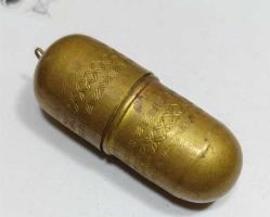 K21----OSMANLI TOMBAK İĞNEDAN-İĞNELİK--KAPAĞINDA ÇATLAK VAR