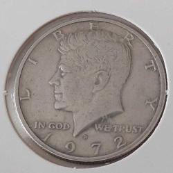 1972 ABD KENNEDY HALF (YARIM) DOLAR D-FG HARFLİ ORİJİNAL MADENİ PARASI ÇİLALTI 3ŞYE1R ÇOK NADİR