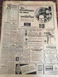 HÜRRİYET GAZETESİ  22 ARALIK 1966 YIL :19 SAYI :6700----Donama Akdeniz de alarma geçirildi  :Kıbrıs  Karıştı  B.Milletler Temsilcisi İstifasını Verdi ----Kosigin :Dostluk bize  çok şeyler  kazandırır ---Çekoslovakya  'nın  Rumlara silah  vermesini  Kosigin  tasvip  etmiyor -- -- Yunan  Başbakanı  istifa etti ----4 af  geçti  ,Ruben Asa neden hala   hapiste ?----Hamile kadın düştüğü kuyuda çocuk  dünyaya getirdi ----Futbolcu  ,idareci  ,seyirci  ve  müşahit  disiplini  şart  ----Apak : Hakemliğin  geleceğinden  endişe ediyorum ---  Romanya galibiyetinden  sonra Avrupa  Şampiyonasına Şansımız arttı ---Bir Japon Bilgini  Topalların  Ayağını Uzatıyor ---17 yıl sonra ayrılan   Gina ve Milko  , birer sevgili buldu ----