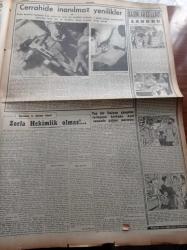 Cumhuriyet Gazetesi - 27 Ocak 1953 - Demirperde Gerisinde Yapılan Büyük Temizlik - Nurcular Hakkında Takibat İcrasına Girişildi - Mercan Arsası Hadisesi Dün Mecliste Görüşüldü - NATO Akdeniz Kuvvetleri Komutanı Amiral Mountbatten Bugün Geliyor - Milliyetçiler Derneği ve Tevfik İleri - İstanbul'da Bir Yılda 3500 Kuduz Vakası - 3 Kadının Romanı Yazan Peride Celal Yazı Dizisi - Mustafa Namık Çankı - Orhan Remzi Yüreğir - Kazım Karabekir'in Hatırası Anıldı - Galatasaray Ve Milli Takımın Kaptanı Muzaffer Tokaç Dün Evlendi - Amerika'nın En Meşhur Savaş Pilotu Edwin Heller Kore'de Kayboldu - Üniversiteli Şairler Günü - Ömür Boyunca Yazan Ernest Hemingway Yazı Dizisi - Fenerbahçe Adaletle Bugün Karşılaşıyor - Kadınlar Celladı Landru Yazı Dizisi - Günün Resimleri - Puro Tuvalet Sabunları - Radyolin Diş Macunu - Türkiye İş Bankası - Çapamarka - Singer Gece Bekçisi Kontrol Saati