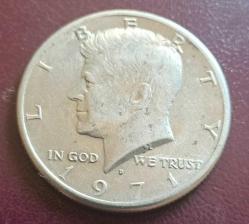 Efemera - Amerika 1971 D Kennedy Half Dolar gümüş 11.24g - kitantik - kitaLog