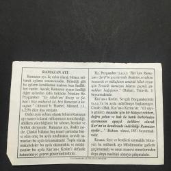 15 EKİM 2004-TAKVİM YAPRAĞI-DOĞUM GÜNÜ HEDİYESİ-DİYANET TAKVİMİ,RAMAZAN AYININ BAŞLANGICI,RAMAZAN AYI