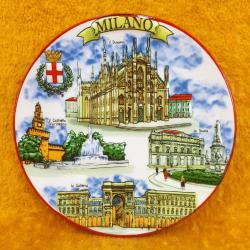 MILANO KABARTMA RESİMLİ HATIRA SERAMİK DUVAR TABAĞI