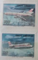 1973 SÜREKLİ UÇAK PULLARI MNH