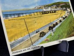 İngiltere Marimex British Made Promenade & Pier, Colwyn Bay postcard (Marimex Ltd. No. CB.605) 1950s