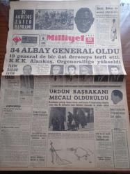 Milliyet Gazetesi - 30 Ağustos 1960 - 34 Albay General Oldu - Kara Kuvvetleri Komutanı Muzaffer Alankuş Orgeneralliğe Yükseldi - Cemal Madanoğlu - Memduh Tağmaç - Muhlis Güremen - Çarşaflar Çıkıyor Kadınlar Manto Almak İçin Müracaat Ediyor - Ürdün Başbakanı Mecali Öldürüldü - 30 Ağustos Bugün Törenle Kutlanacak - Tarım Bakanı Osman Tosun Tayin Edildi - Cemal Gürsel Orduya Bir Mesaj Yayınladı - Çetin Altan Köşe Yazısı - Fezaya İnsan Gönderme Artık Bir Gün Meselesi - Bakanlar Kurulu 797 Kişiyi Vatandaşlıktan Çıkardı - Beyazıt Artık Hürriyet Meydanı - 3164 Kişiye Tifo Aşısı Yapıldı - Beşiktaş'ın Bugünkü Rakibi İstanbulspor - Ordu Terfi Listesi - Suni Peykler Bütün Dünya Stratejisini Değiştiriyor - 1960 Roma Olimpiyat Oyunları - Halit Kıvanç Olimpiyatlardan Bildiriyor - Güreşte 4 Galibiyet 3 Beraberlik Aldık - Müzahir Sille - Adil Güngör - Safter Yılmaz - Metin Oktay