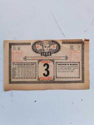 3 OCAK 1980 takvim yaprağı doğum günü hediyesi ( ÇİF RAF )