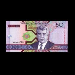 TÜRKMENİSTAN (2005) - 50 Manat (ÇİL 10/10) 