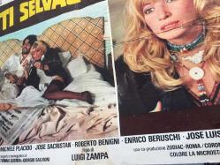 ORİJİNAL BEZ SİNEMA AFİŞİ - Dört Sıcak Yatak, (LETTI SELVAGGI) 1979, BEZ FİLM AFİŞİ / POSTERİ - BÜYÜK BOY - ORİJİNAL - 66 X 45 cm EBADINDA - Original Turkish Big Size Movie Poster - Luigi Zampa, Luis Castro, Tonino Guerra, Giorgio Salvioni, Ursula Andress, Laura Antonelli, Sylvia Kristel, Monica Vitti, Orazio Orlando, Michele Placido, José Sacristán, Roberto Benigni, Enrico Beruschi, José Luis López Vázquez,