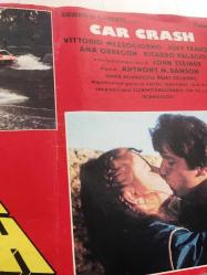 İngilizce  Amerikan ORİJİNAL BEZ SİNEMA AFİŞİ - Yarış Kurbanları, (Car Crash) 1981, BEZ FİLM AFİŞİ / POSTERİ - BÜYÜK BOY - ORİJİNAL - 65 X 45 cm EBADINDA - Original Turkish Big Size Movie Poster - Antonio Margheriti, Marco Tullio Giordana, Massimo De Rita, Concha Espina, Joey Travolta, Vittorio Mezzogiorno, Ana Obregón, Ricardo Palacios, John Steiner, Sal Borgese, Carlos Romano, Douglas Sandoval, Claudia Bono, Joaquín Amorós, Vicente Andrés, Luis Suárez, Jorge Dávila, Aldo Graziosi, Giovanni Luca, Giovanni Pietri, Massimo Reti, Antonio López, Raffaele Borgese