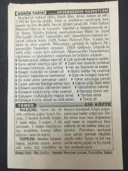 15 OCAK 2003-TAKVİM YAPRAĞI-DOĞUM GÜNÜ HEDİYESİ-TÜRKİYE GAZETESİ TAKVİMİ,AKŞEMSETTİN HAZRETLERİNİN VEFATI,1459,SARIKAMIŞ ŞEHİTLERİ GÜNÜ,1915,SOĞUKTAN 86000 ŞEHİT,AKŞEMSETTİN HAZRETLERİ