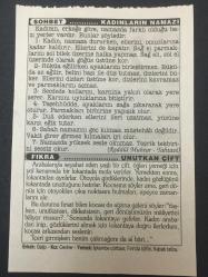 21 OCAK 2003-TAKVİM YAPRAĞI-DOĞUM GÜNÜ HEDİYESİ-TÜRKİYE GAZETESİ TAKVİMİ,3.MUSTAFANIN VEFATI,1774,PİYALE 1578,GAZİ A.MUHTAR PAŞANIN 1919 FEFATLARI,KADINLARIN NAMAZI