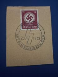 1942 Adolf Hitler Dönemi Gama haçlı Berlin Damgalı pul