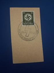 1942 Adolf Hitler Dönemi Gama haçlı Berlin Damgalı pul