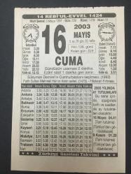 16  MAYIS-TAKVİM YAPRAĞI-DOĞUM GÜNÜ HEDİYESİ-TÜRKİYE GAZETESİ TAKVİMİ,SÜLEYMAN DEMİRELİN CUMHURBAŞKANI SEÇİLMESİ,1993,FATİHİN KIRIM SEFERİ,1475,FİLİZKIRAN FIRTINASI,