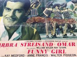 ORİJİNAL BEZ SİNEMA AFİŞİ - Komik Kız, (Funny Girl) 1968, BEZ FİLM AFİŞİ / POSTERİ - BÜYÜK BOY - ORİJİNAL - 66 X 46 cm EBADINDA - Original Turkish Big Size Movie Poster - William Wyler, Isobel Lennart, Barbra Streisand, Omar Sharif, Kay Medford, Anne Francis, Walter Pidgeon, Lee Allen, Mae Questel, Gerald Mohr, Frank Faylen, Mittie Lawrence, Gertrude Flynn, Penny Santon, John Harmon, Thordis Brandt, Bettina Brenna, Virginia Ann Ford, Alena Johnston, Karen Stride, Mary Jane Mangler, Inga Neilsen, Sharon Vaughn
