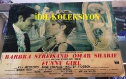 ORİJİNAL BEZ SİNEMA AFİŞİ - Komik Kız, (Funny Girl) 1968, BEZ FİLM AFİŞİ / POSTERİ - BÜYÜK BOY - ORİJİNAL - 66 X 46 cm EBADINDA - Original Turkish Big Size Movie Poster - William Wyler, Isobel Lennart, Barbra Streisand, Omar Sharif, Kay Medford, Anne Francis, Walter Pidgeon, Lee Allen, Mae Questel, Gerald Mohr, Frank Faylen, Mittie Lawrence, Gertrude Flynn, Penny Santon, John Harmon, Thordis Brandt, Bettina Brenna, Virginia Ann Ford, Alena Johnston, Karen Stride, Mary Jane Mangler, Inga Neilsen, Sharon Vaughn