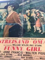 ORİJİNAL BEZ SİNEMA AFİŞİ - Komik Kız, (Funny Girl) 1968, BEZ FİLM AFİŞİ / POSTERİ - BÜYÜK BOY - ORİJİNAL - 66 X 46 cm EBADINDA - Original Turkish Big Size Movie Poster - William Wyler, Isobel Lennart, Barbra Streisand, Omar Sharif, Kay Medford, Anne Francis, Walter Pidgeon, Lee Allen, Mae Questel, Gerald Mohr, Frank Faylen, Mittie Lawrence, Gertrude Flynn, Penny Santon, John Harmon, Thordis Brandt, Bettina Brenna, Virginia Ann Ford, Alena Johnston, Karen Stride, Mary Jane Mangler, Inga Neilsen, Sharon Vaughn