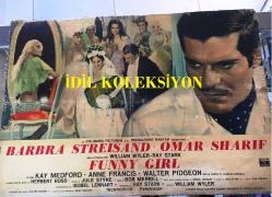 ORİJİNAL BEZ SİNEMA AFİŞİ - Komik Kız, (Funny Girl) 1968, BEZ FİLM AFİŞİ / POSTERİ - BÜYÜK BOY - ORİJİNAL - 66 X 46 cm EBADINDA - Original Turkish Big Size Movie Poster - William Wyler, Isobel Lennart, Barbra Streisand, Omar Sharif, Kay Medford, Anne Francis, Walter Pidgeon, Lee Allen, Mae Questel, Gerald Mohr, Frank Faylen, Mittie Lawrence, Gertrude Flynn, Penny Santon, John Harmon, Thordis Brandt, Bettina Brenna, Virginia Ann Ford, Alena Johnston, Karen Stride, Mary Jane Mangler, Inga Neilsen, Sharon Vaughn
