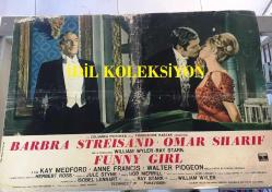 ORİJİNAL BEZ SİNEMA AFİŞİ - Komik Kız, (Funny Girl) 1968, BEZ FİLM AFİŞİ / POSTERİ - BÜYÜK BOY - ORİJİNAL - 66 X 46 cm EBADINDA - Original Turkish Big Size Movie Poster - William Wyler, Isobel Lennart, Barbra Streisand, Omar Sharif, Kay Medford, Anne Francis, Walter Pidgeon, Lee Allen, Mae Questel, Gerald Mohr, Frank Faylen, Mittie Lawrence, Gertrude Flynn, Penny Santon, John Harmon, Thordis Brandt, Bettina Brenna, Virginia Ann Ford, Alena Johnston, Karen Stride, Mary Jane Mangler, Inga Neilsen, Sharon Vaughn
