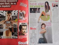 Siesta Haftalık Aktüalite Sinema Tiyatro Müzik ve Magazin Dergisi - 6 Mayıs 2007 - Melek Yargıcı - Barış Kocaoğlu - Gülben Ergen - Nükhet Duru - Sibel Can - Burcu Güneş - Berrak Tüzünataç - Tavsiyelerini Kendinde Uygula - Yeşim Salkım'dan Deniz Seki'ye Uyarı Ateşi - Kenan Doğulu - Ajda Pekkan - Filiz Akın - Nükhet Duru - Komplekssiz Erkek Varsa Buyursun Gelsin - İbrahim Tatlıses - Aysu Baceoğlu - Tuğba Ekinci - Filiz Taçbaş - Aysel Gürel - Tuğba Özay - Neco - Azra Akın - Kıvanç Tatlıtuğ - Akın Saatçi - Pelin Akat - Varol Kaynar - Ayça Dinçkök - Fuat Akdoğan - Deniz Berdan - Ronit Gülcan - Ali Poyrazoğlu - Sezen Aksu - Celine Dion - Suat Sayın - Doğa Bekleriz fotoğraf ve haberi - Tam Takım Dergi