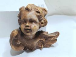 P53----AHŞAP OYMA ANTİKA DUVARA ASILABİLEN MELEK FİGÜRÜ