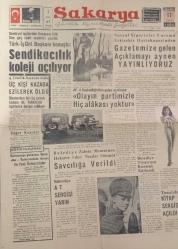 SAKARYA GAZETESİ 17 KASIM 1965- SENDİKACILIK KOLEJİ AÇILIYOR- AHMET, TUNCER VE ALİ MİLLİ KADRODA-