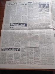 Yeni Ulus Gazetesi - 26 Aralık 1953 - Memurlara Ait Tahsisat Tasarısı Meclisten Çıktı - CHP Malları Hakkındaki Kanuna Dair Bir Fransız Gazetesinde Çıkan Yazı - Hüseyin Cahit Yalçın - Osmanlı Bankasındaki CHP Hesabı -  Valerie Carton Nihayet Muradına Erdi - Millet Partisi Davası - Beşiktaş Bugün Demirspor Takımı İle Karşılaşıyor - Namık Zeki Aral - Kayıplar Adası Yazan F. Meson - Cüneyt Gökçer Ve Serap Sezer Karadavut'un Bir Sahnesinde - Tiyatro Perili Değirmen Yazan Lütfi Ay - Altıkulaç Köprüsü Pek Harap Bir Halde - Güzellik Müsabakalarının İçyüzü Yazı Dizisi - Eşsiz Ses Sanatkarı Mualla Aracı - Sana Margarin - Hindistan Başbakanı Nehru'nun Pakistan'a İhtarı - Kazablanka Çarşısında Suikast - Millet Partisi Davası - Cemiyet Hayatı - Fenerbahçe'nin İki Ecnebi Futbolcusu Glazer Ve Carapatis