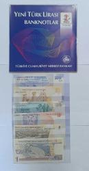 8.EMİSYON A01 SERİSİ YTL PARA SETİ ÇİL KONDİSYONDA MERKEZ BANKASI ALBÜMÜNDE